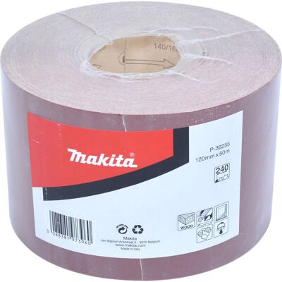Makita P-38255 - Sandpapirrulle 120mmx50m K240 - Tilbehør til sandpapir Makita P-38255 - Sandpapirrulle 120mmx50m K240 - Tilbehør til sandpapir
