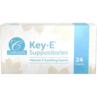 Carlson Key-E Suppositories - 24 Soft Insertable Suppositories Carlson Key-E Suppositories - 24 Soft Insertable Suppositories