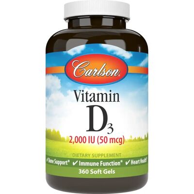 Carlson Vitamin D3 - Bone Support - 2000 IU Carlson Vitamin D3 - Bone Support - 2000 IU