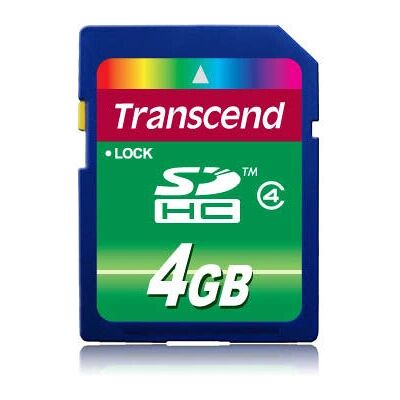Karta pamięci Transcend 4 GB SDHC - Karta pamięci Karta pamięci Transcend 4 GB SDHC - Karta pamięci