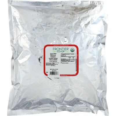 Frontier Organic Hibiscus Flower - Hand-picked, Sun-dried, 16 Oz Frontier Organic Hibiscus Flower - Hand-picked, Sun-dried, 16 Oz