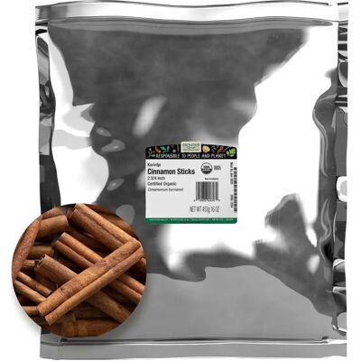 Frontier Coop Organic Cinnamon Stick - 16 Oz - Cinnamon Sticks Frontier Coop Organic Cinnamon Stick - 16 Oz - Cinnamon Sticks