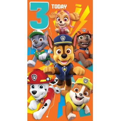 Paw Patrol 3 éves Születésnapi kártya Paw Patrol 3 éves Születésnapi kártya