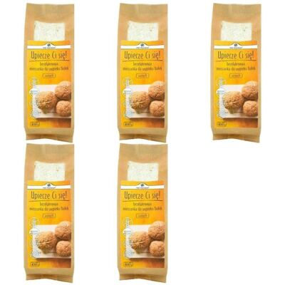 Simpatiko - Mieszanka do Wypieku Bułek Jasnych Bez Dodatku Cukru Bezglutenowa 400 g - 5 x 400 g Simpatiko - Mieszanka do Wypieku Bułek Jasnych Bez Dodatku Cukru Bezglutenowa 400 g - 5 x 400 g