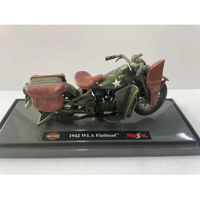 Harley Davidson 1942 WLA Flathead Verde Militare - Modello Moto Harley Davidson 1942 WLA Flathead Verde Militare - Modello Moto