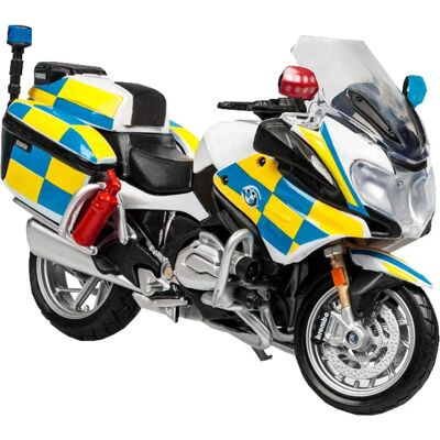 Maisto BMW R1200 RT Zamak model - Politie Blauw Geel 1:18 Maisto BMW R1200 RT Zamak model - Politie Blauw Geel 1:18