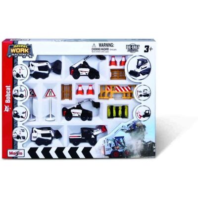 Maisto Bobcat Spielzeugset - 5 Fahrzeuge mit Zubehör Maisto Bobcat Spielzeugset - 5 Fahrzeuge mit Zubehör