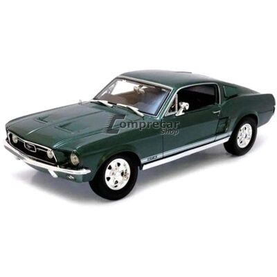 Maisto Ford Mustang Fastback 1967 Vert 1:18 - Voiture en métal - Publicité Maisto Ford Mustang Fastback 1967 Vert 1:18 - Voiture en métal - Publicité