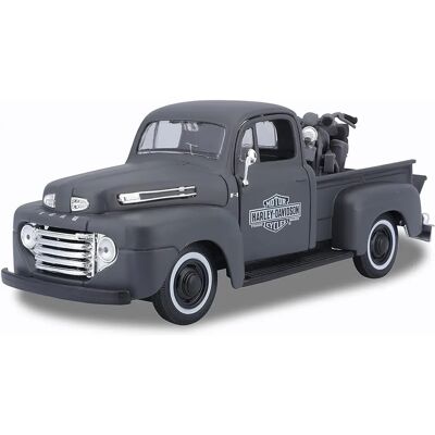 Maisto - Camion Ford F1 48 et Harley Davidson WLA Flathead 1:24 - Modèle réduit - Publicité Maisto - Camion Ford F1 48 et Harley Davidson WLA Flathead 1:24 - Modèle réduit - Publicité