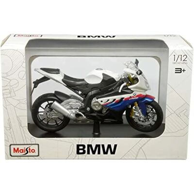 Bílé BMW S 1000 RR model - Motorka v odlitku 1:12 Bílé BMW S 1000 RR model - Motorka v odlitku 1:12