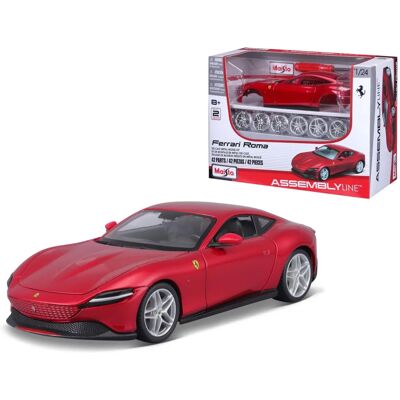 Ferrari Maisto Roma 1:24 Modell - Metall - Rot - Bausatz Ferrari Maisto Roma 1:24 Modell - Metall - Rot - Bausatz
