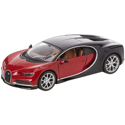 Maisto Bugatti Chiron Scala 1:24 Rosso Nero Modello - Auto in pressofusione Maisto Bugatti Chiron Scala 1:24 Rosso Nero Modello - Auto in pressofusione