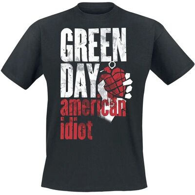Green Day Smoke Screen Musta T-paita - Short Sleeve - Regular Fit Green Day Smoke Screen Musta T-paita - Short Sleeve - Regular Fit