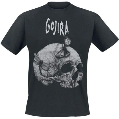Gojira Moth Skull T-Shirt Schwarz - Herren - S bis XXL Gojira Moth Skull T-Shirt Schwarz - Herren - S bis XXL