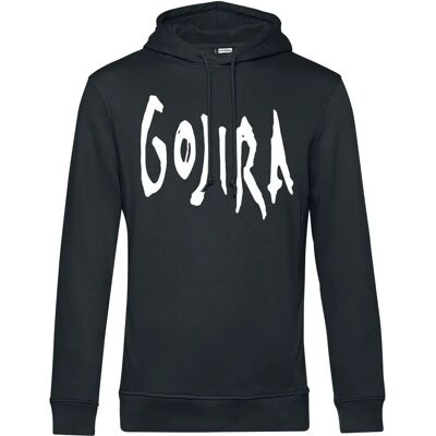 Gojira Woodblock Whales - Hupparitakki - S-XXL - Musta Gojira Woodblock Whales - Hupparitakki - S-XXL - Musta