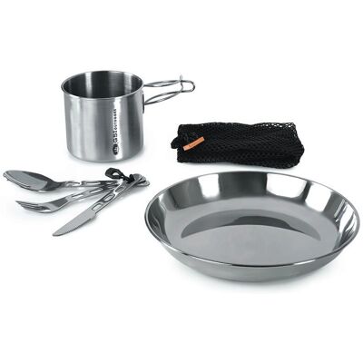 Set de vase de camping Glacier Stainless - Oțel inoxidabil, 1 persoană Set de vase de camping Glacier Stainless - Oțel inoxidabil, 1 persoană