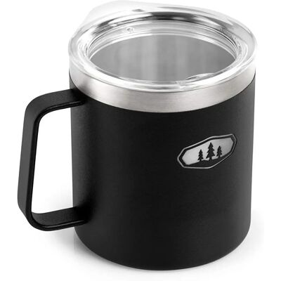GSI Outdoors Tazza da campeggio in acciaio inossidabile Glacier - 444 ml - Nero GSI Outdoors Tazza da campeggio in acciaio inossidabile Glacier - 444 ml - Nero