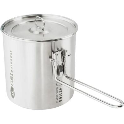 GSI Outdoors Glacier Stainless Boiler - 1.1L - Kookpot, Licht, Compact GSI Outdoors Glacier Stainless Boiler - 1.1L - Kookpot, Licht, Compact