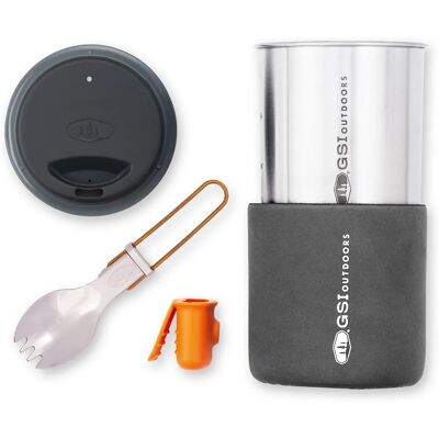GSI Outdoors - Glacier Stainless Minimalist - 0.6 L - Neoprenhülle - Cookware set GSI Outdoors - Glacier Stainless Minimalist - 0.6 L - Neoprenhülle - Cookware set