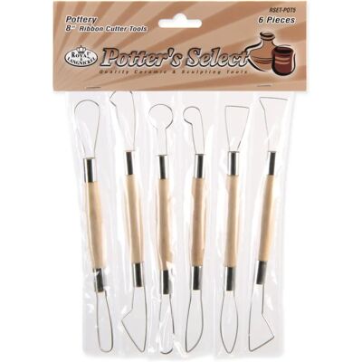 Ensemble de 6 coupe-ruban grands 20cm - Outils de modelage en argile - Publicité Ensemble de 6 coupe-ruban grands 20cm - Outils de modelage en argile - Publicité