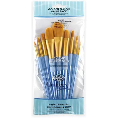 Royal & Langnickel Model RCC 303 - 9-piece Gold Paintbrush Set Royal & Langnickel Model RCC 303 - 9-piece Gold Paintbrush Set