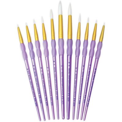 Royal & Langnickel Royal and Langnickel Crafter's Choice Round Taklon Variety Brush Set - White - art brushes Royal & Langnickel Royal and Langnickel Crafter's Choice Round Taklon Variety Brush Set - White - art brushes
