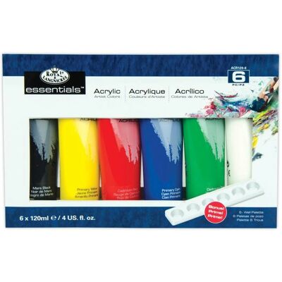 Royal & Langnickel Artist Acrylic Paint - Bright, 6 x 120ml - Acrylic Paints Royal & Langnickel Artist Acrylic Paint - Bright, 6 x 120ml - Acrylic Paints