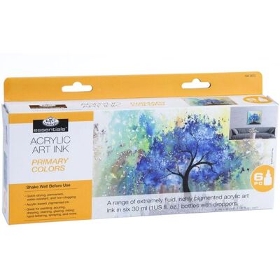 Royal & Langnickel Essentials Acrylic Ink Primary Colours Set - Acrylic Ink Set Royal & Langnickel Essentials Acrylic Ink Primary Colours Set - Acrylic Ink Set