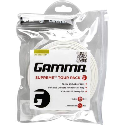 Gamma Supreme 15P Overgrip - Tennis, badminton, squash - Publicité Gamma Supreme 15P Overgrip - Tennis, badminton, squash - Publicité