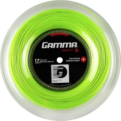 Gamma MOTO Tennisschnur - Limette - 1.29mm - Power & Spin Gamma MOTO Tennisschnur - Limette - 1.29mm - Power & Spin