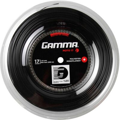 Gamma MOTO Tennisschnur - Schwarz - 1.29mm Gamma MOTO Tennisschnur - Schwarz - 1.29mm