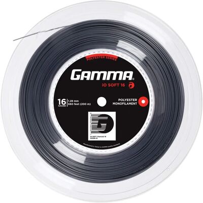 Gamma iO Soft Graphitgrau Tennissait - 200m Gamma iO Soft Graphitgrau Tennissait - 200m
