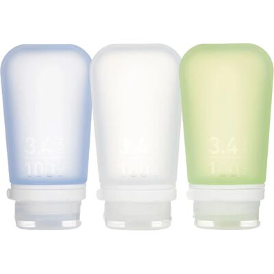 Humangear GOTOOB+ 3-pack flessen 100 ml - Reisbottels - Veelkleurig Humangear GOTOOB+ 3-pack flessen 100 ml - Reisbottels - Veelkleurig