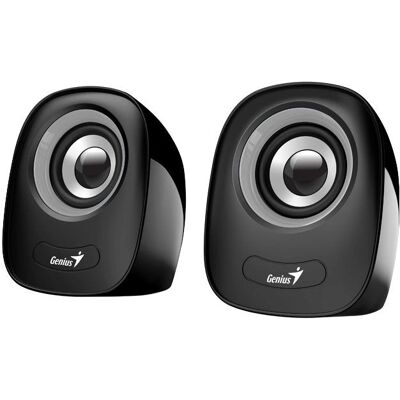 Genius SP-Q160 Kabellautsprecher - 6W, Grau/Schwarz Genius SP-Q160 Kabellautsprecher - 6W, Grau/Schwarz