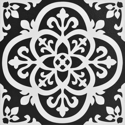 Floorpops Black White Gothic Peel & Stick Floor Tiles - 10 pcs Floorpops Black White Gothic Peel & Stick Floor Tiles - 10 pcs