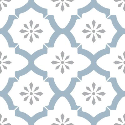 Floorpops Blue White Geometric Peel & Stick Floor Tiles - Floor Tiles Floorpops Blue White Geometric Peel & Stick Floor Tiles - Floor Tiles