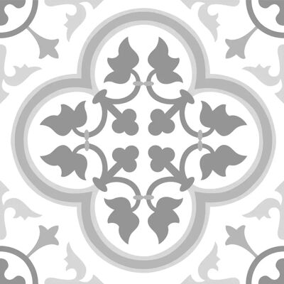 Floorpops Grey White Peel & Stick Vinyl Floor Tiles - 10pcs - 30cm Floorpops Grey White Peel & Stick Vinyl Floor Tiles - 10pcs - 30cm