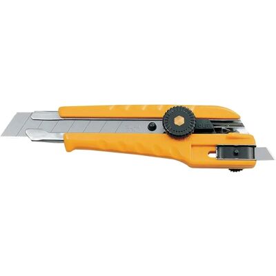 Cutter OLFA L-3 - Jaune Système de reapplication de lames - Publicité Cutter OLFA L-3 - Jaune Système de reapplication de lames - Publicité