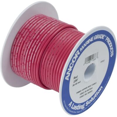 Ancor Red Marine Copper Wire 10 AWG - Electrical Wire Ancor Red Marine Copper Wire 10 AWG - Electrical Wire