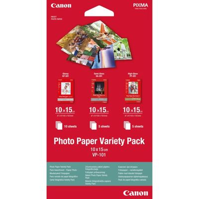 Canon Valokuvapaperi Paketti - Kiiltävä, Semi-kiiltävä, 10x15 - Valokuvapaperi Canon Valokuvapaperi Paketti - Kiiltävä, Semi-kiiltävä, 10x15 - Valokuvapaperi
