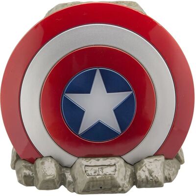 Haut-parleur Bluetooth Bouclier Captain America - Portable, Lumières, Mains Libres - Publicité Haut-parleur Bluetooth Bouclier Captain America - Portable, Lumières, Mains Libres - Publicité