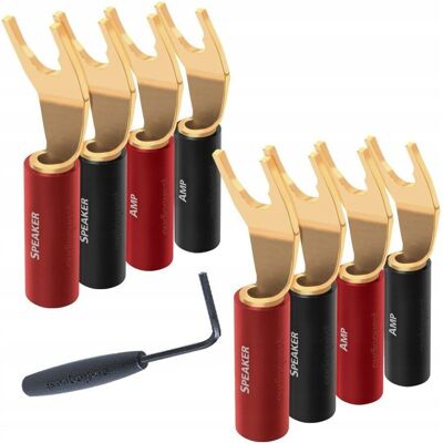 Audioquest - SureGrip 100 Multi-Spade Pack of 8 - Connecteurs à fourche - Publicité Audioquest - SureGrip 100 Multi-Spade Pack of 8 - Connecteurs à fourche - Publicité