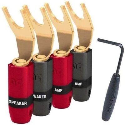 Audioquest SureGrip 300 Pack de 4 Multi-Spades - Argent - Publicité Audioquest SureGrip 300 Pack de 4 Multi-Spades - Argent - Publicité