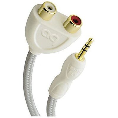 Kabel audio AudioQuest Mini-FLX3.52RCA - 3,5 mm 2 x RCA Biały - Kabel audio Kabel audio AudioQuest Mini-FLX3.52RCA - 3,5 mm 2 x RCA Biały - Kabel audio