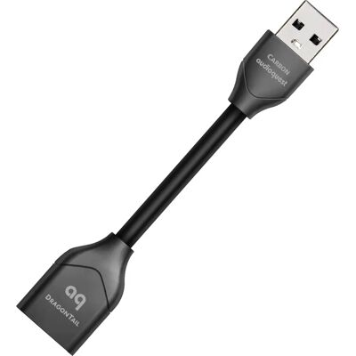 AudioQuest DragonTail USB Cable - 0.112m - Black - USB 2.0 Extender AudioQuest DragonTail USB Cable - 0.112m - Black - USB 2.0 Extender