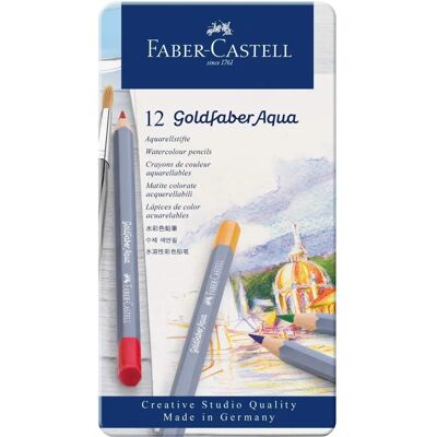Crayons aquarelle Faber-Castell Goldfaber, 12 pièces Crayons aquarelle Faber-Castell Goldfaber, 12 pièces