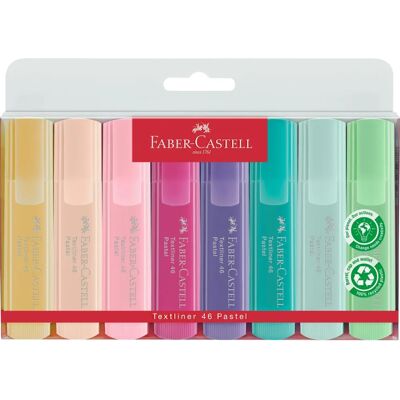 Conjunto de 8 marcadores de destaque pastel Faber Castell Conjunto de 8 marcadores de destaque pastel Faber Castell