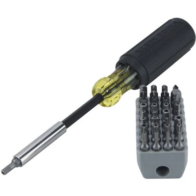 Klein Tools 32510 Magnetyczny Śrubokręt - 32 Końcówki, Ergonomiczna Rękojeść Klein Tools 32510 Magnetyczny Śrubokręt - 32 Końcówki, Ergonomiczna Rękojeść