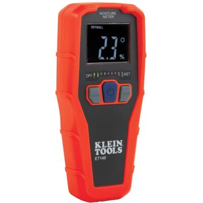Klein Tools ET140 Moisture Meter - Construction & Wood - 0-100%/55% Klein Tools ET140 Moisture Meter - Construction & Wood - 0-100%/55%