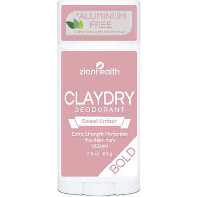 Zion Health Torkad Lera Modig Söt Bärnsten Deodorant - Extra Styrka - Vegansk - 80 g Zion Health Torkad Lera Modig Söt Bärnsten Deodorant - Extra Styrka - Vegansk - 80 g